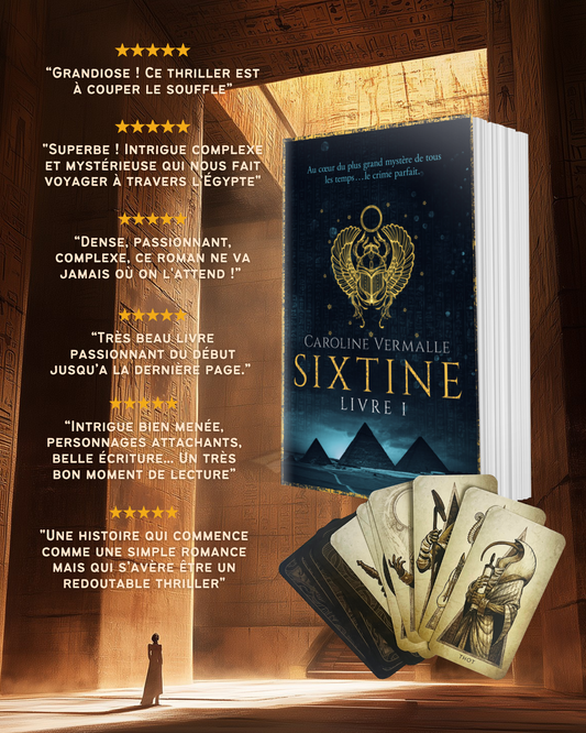 🔮 Bundle SIXTINE Livre I (papier) + L'Oracle Égyptien (jeu de 22 cartes & appli)
